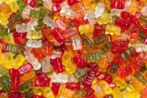 a pile of gummy bears