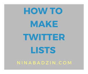 Graphic that says How to Make Twitter Lists