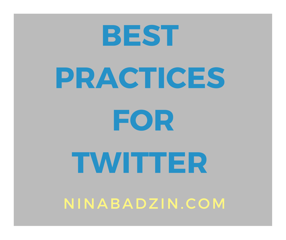 best practices for Twitter