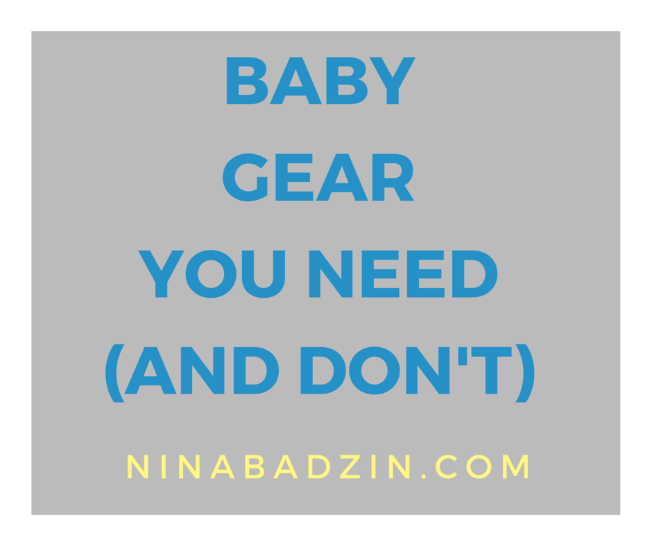 graphic saying baby gear you need and don't need