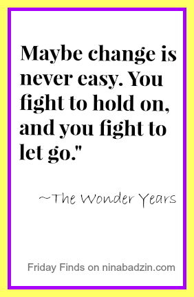 Wonder Years quote with yellow and purple border