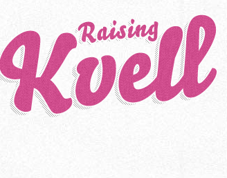 kveller.com logo with pink letters and white background