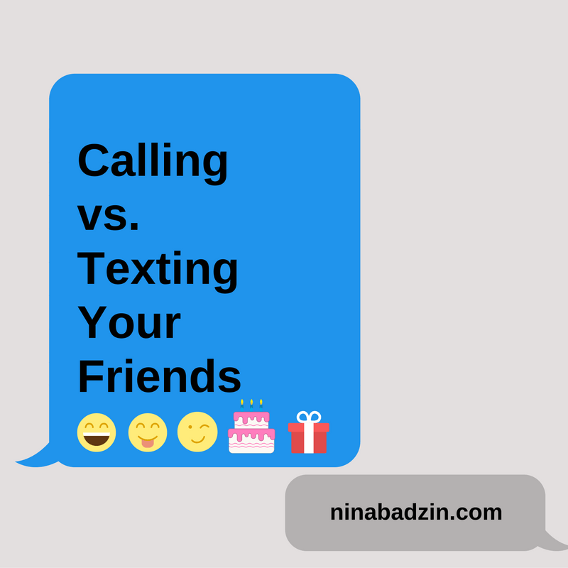 calling vs texting your friends