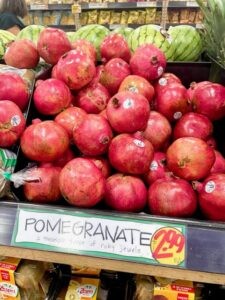 photo of pomegranates at trader joe's